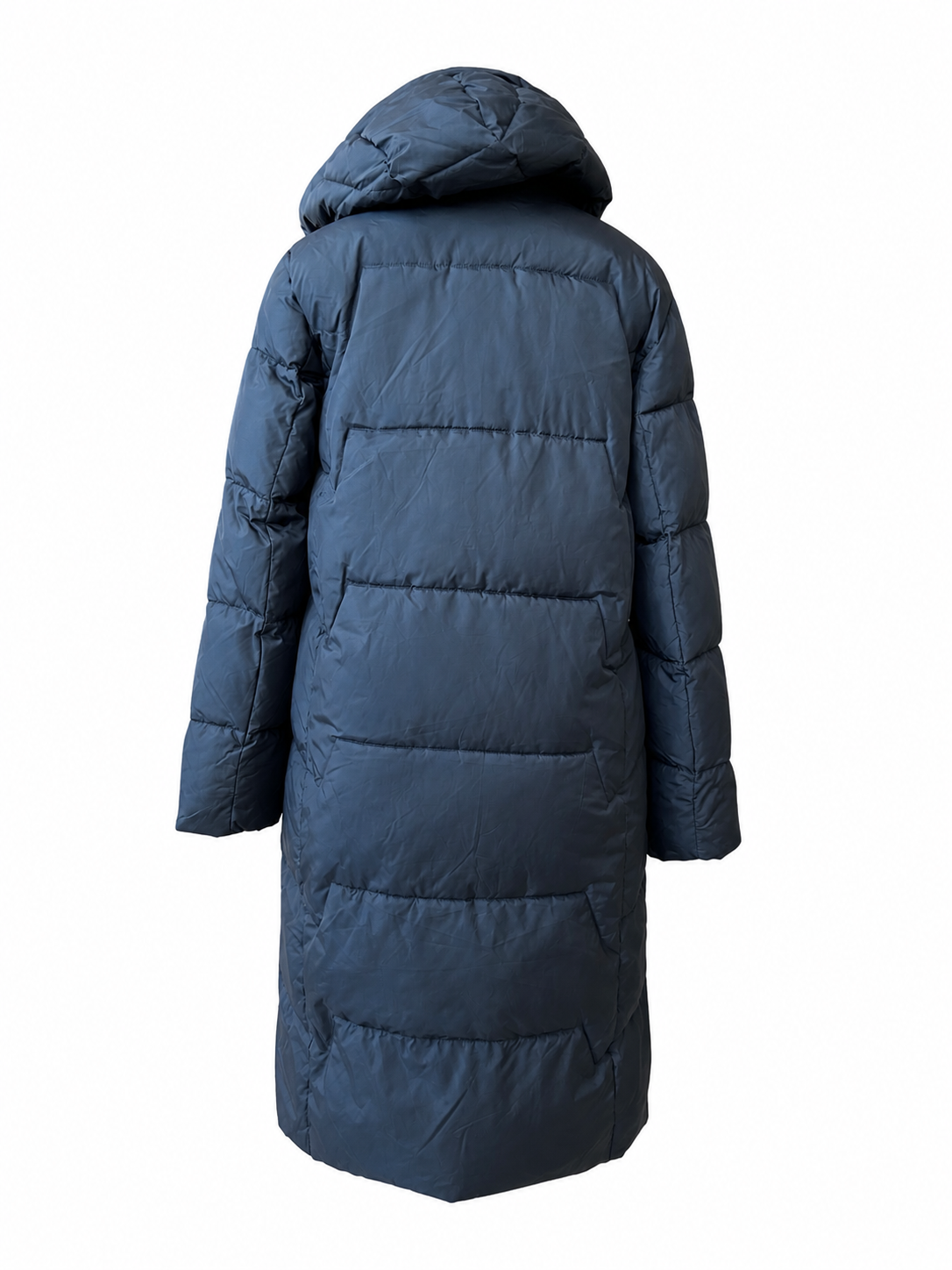 Charcoal Hooded Longline Puffer Coat