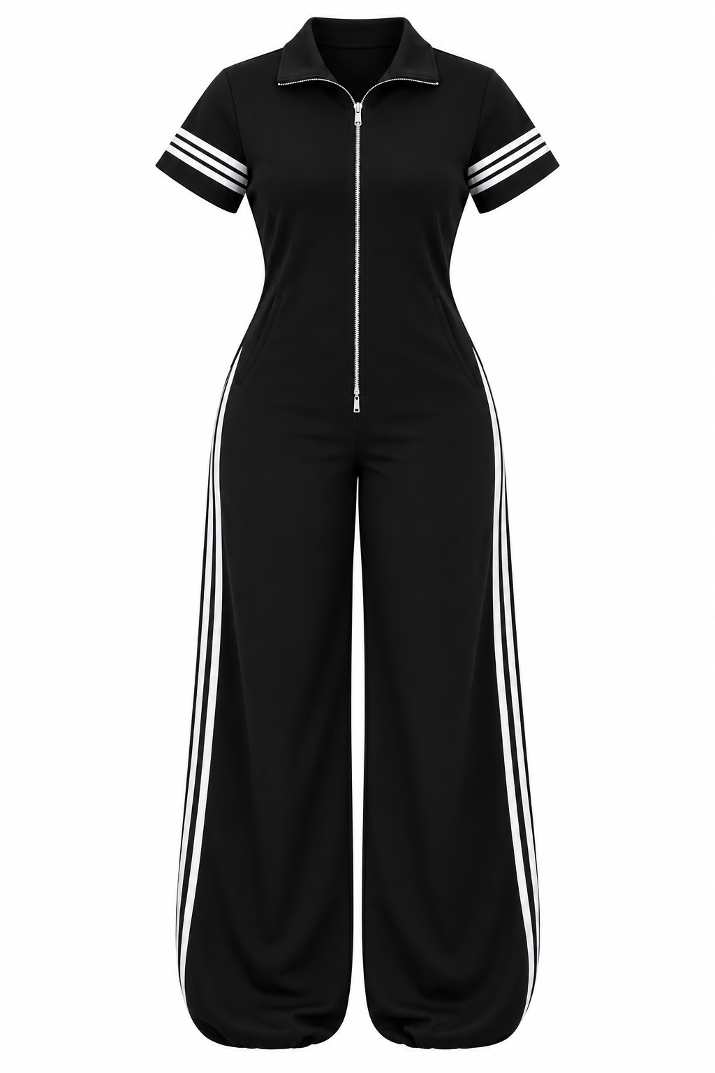 Black Sporty Jumpsuit