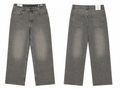 Washed Grey Wide Leg Jeans