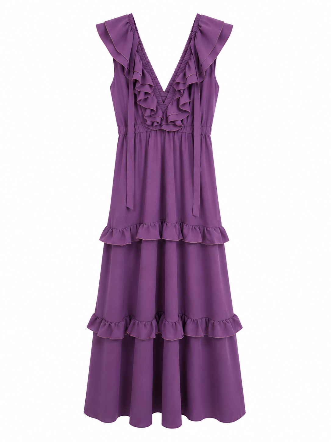 The Lavender Ruffle Maxi Dress