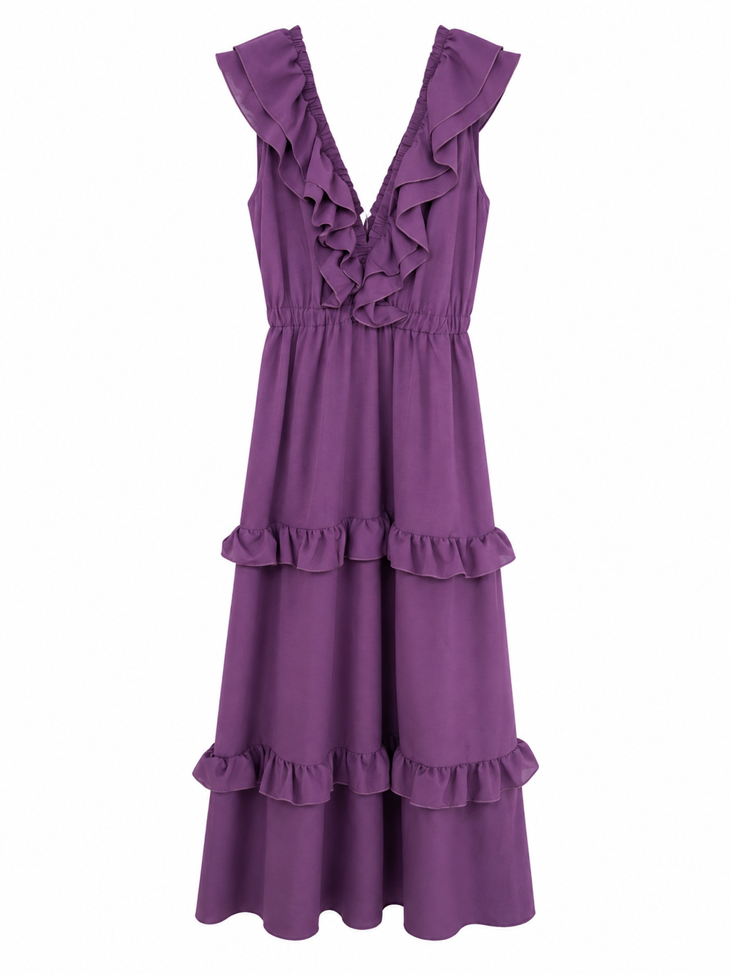 The Lavender Ruffle Maxi Dress