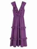 The Lavender Ruffle Maxi Dress