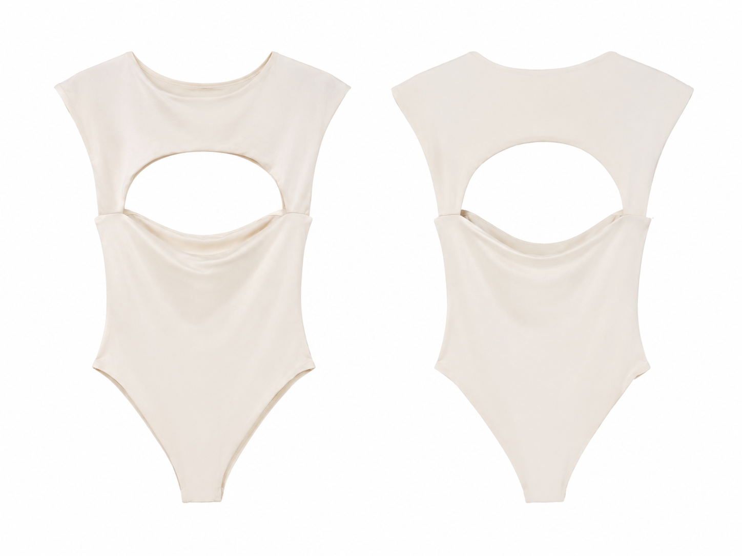 Cream Cut-Out Bodysuit