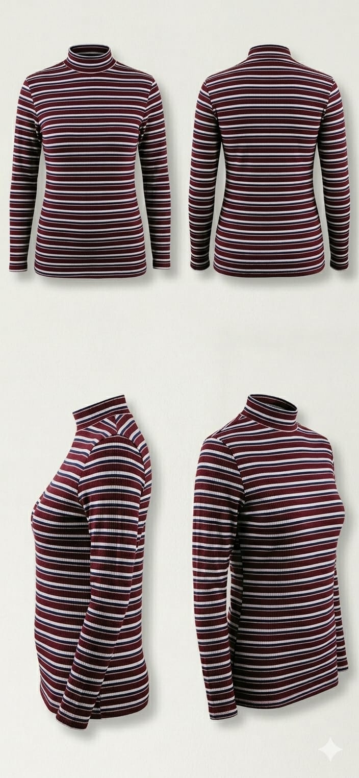Stripped Turtle Neck