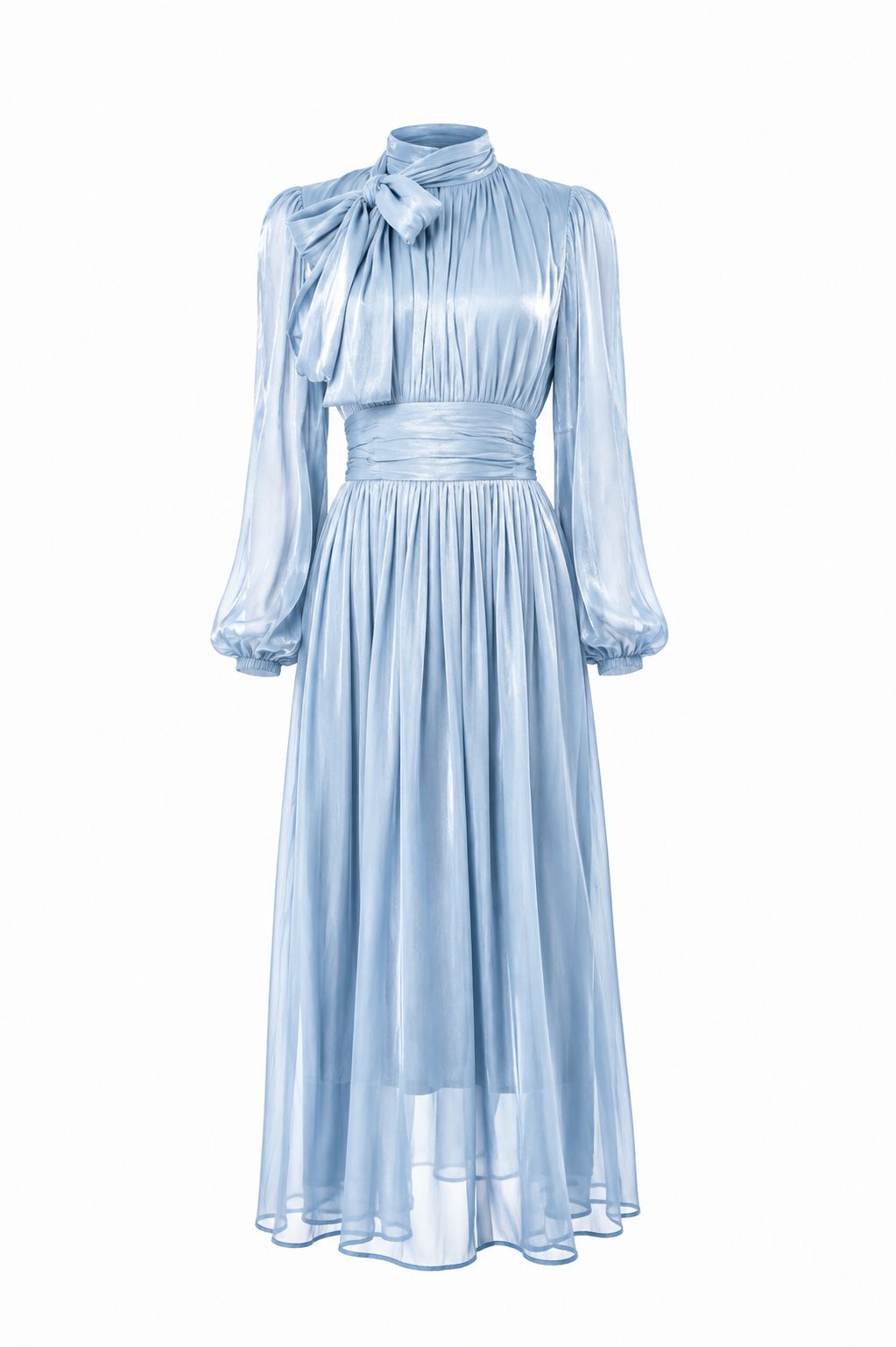 Blue classic chiffon dress